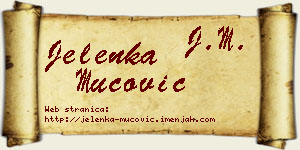 Jelenka Mucović vizit kartica
